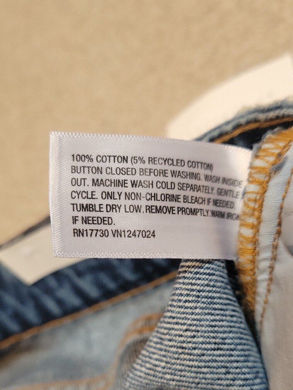 KBB by Kahlana High Rise Straight-Leg Two Tone Denim Cotton Jeans Size 14 NWT - Picture 11 of 13